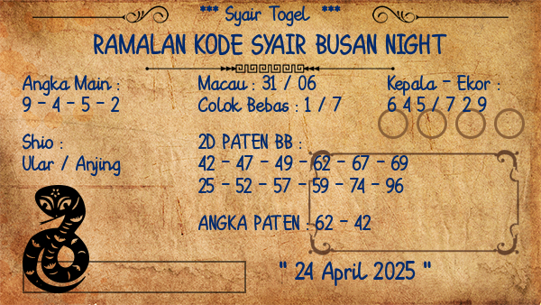 Prediksi Busan Night