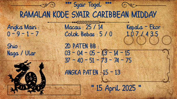Prediksi Caribbean Midday