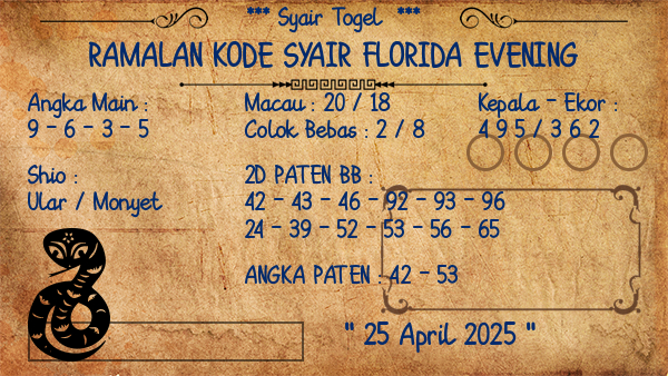 Prediksi Florida Evening