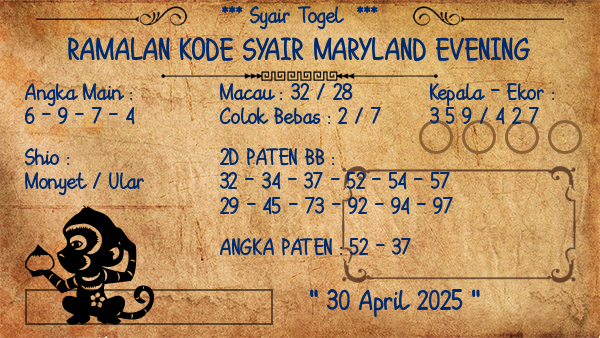 Prediksi Maryland Evening