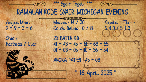 Prediksi Michigan Evening