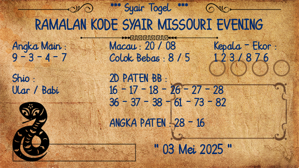 Prediksi Missouri Evening