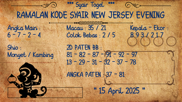 Prediksi New Jersey Evening