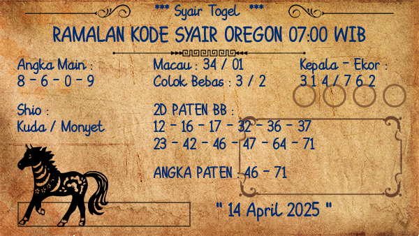 Prediksi Oregon 07:00 WIB