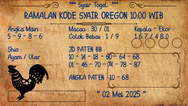 Prediksi Oregon 10:00 WIB