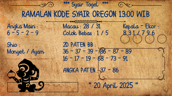 Prediksi Oregon 13:00 WIB
