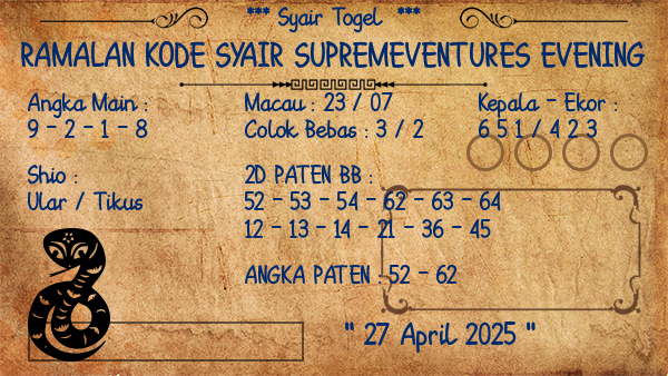 Prediksi Supremeventures Evening