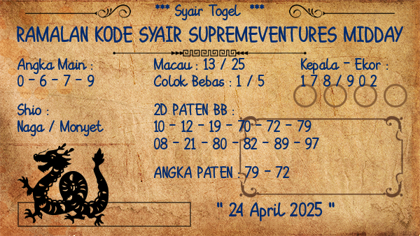 Prediksi Supremeventures Midday