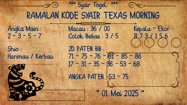 Prediksi Texas Morning