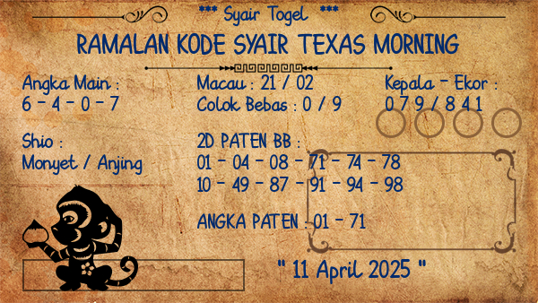 Prediksi Texas Morning