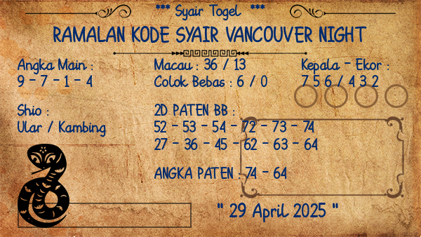 Prediksi Vancouver Night