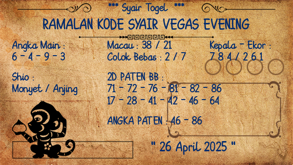 Prediksi Vegas Evening