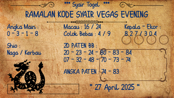 Prediksi Vegas Evening